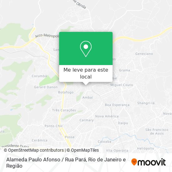 Alameda Paulo Afonso / Rua Pará mapa