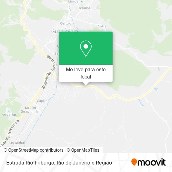 Estrada Rio-Friburgo mapa