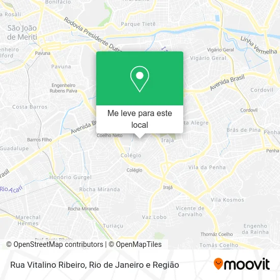 Rua Vitalino Ribeiro mapa