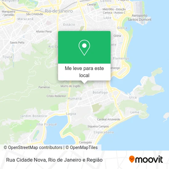 Rua Cidade Nova mapa