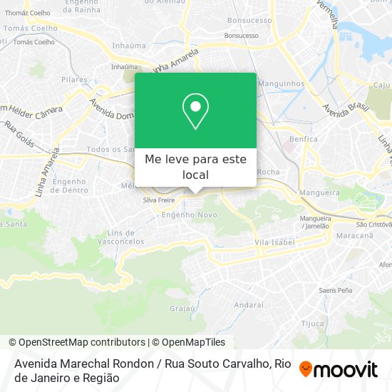 Avenida Marechal Rondon / Rua Souto Carvalho mapa