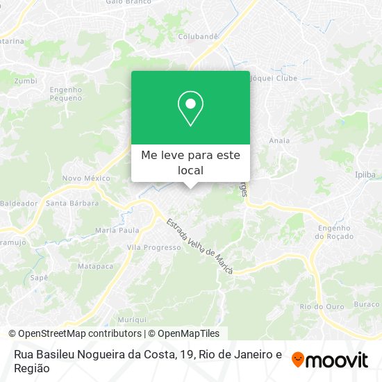 Rua Basileu Nogueira da Costa, 19 mapa