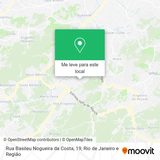 Rua Basileu Nogueira da Costa, 19 mapa
