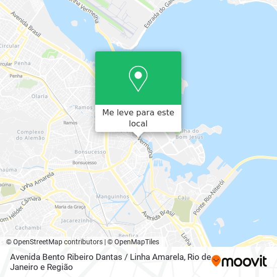 Avenida Bento Ribeiro Dantas / Linha Amarela mapa