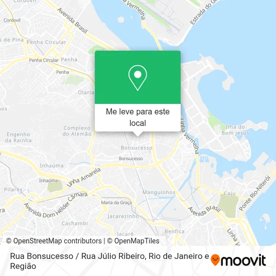 Rua Bonsucesso / Rua Júlio Ribeiro mapa