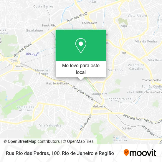 Rua Rio das Pedras, 100 mapa