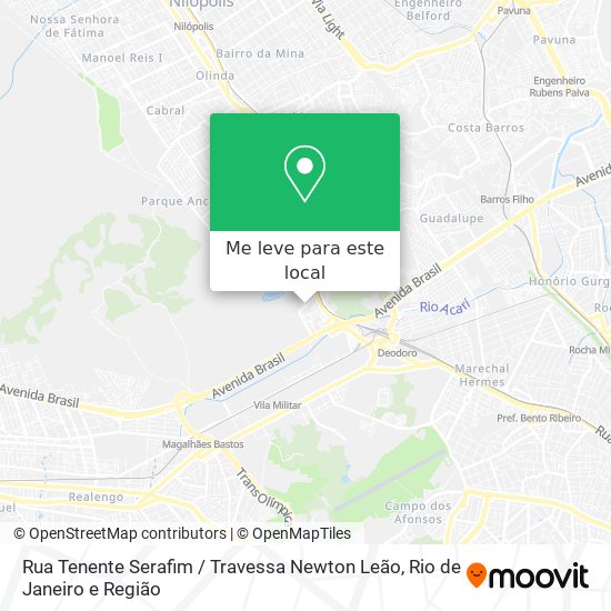 Rua Tenente Serafim / Travessa Newton Leão mapa