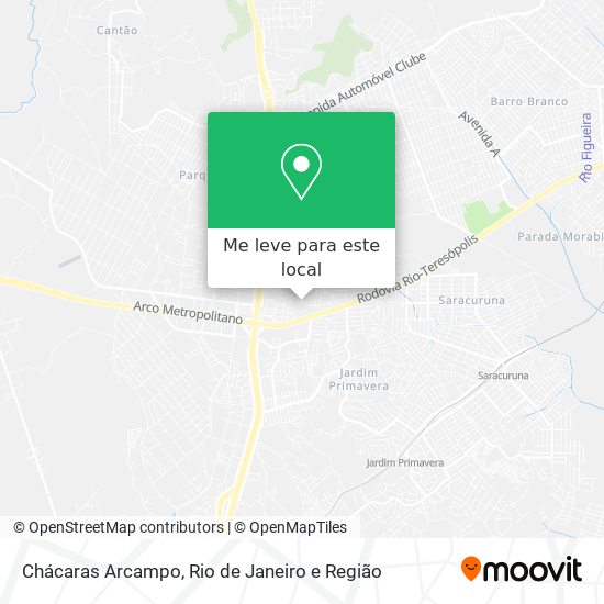 Chácaras Arcampo mapa