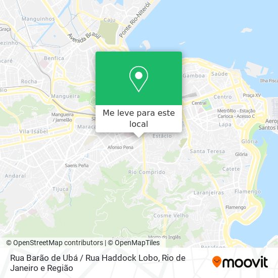 Rua Barão de Ubá / Rua Haddock Lobo mapa