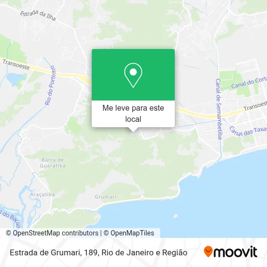 Estrada de Grumari, 189 mapa