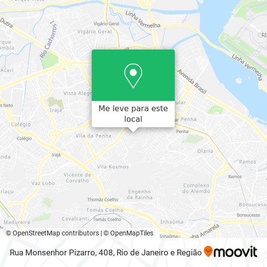 Rua Monsenhor Pizarro, 408 mapa