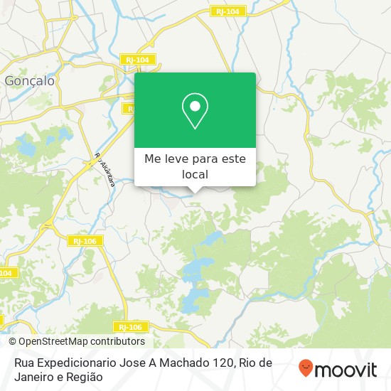 Rua Expedicionario Jose A Machado 120 mapa