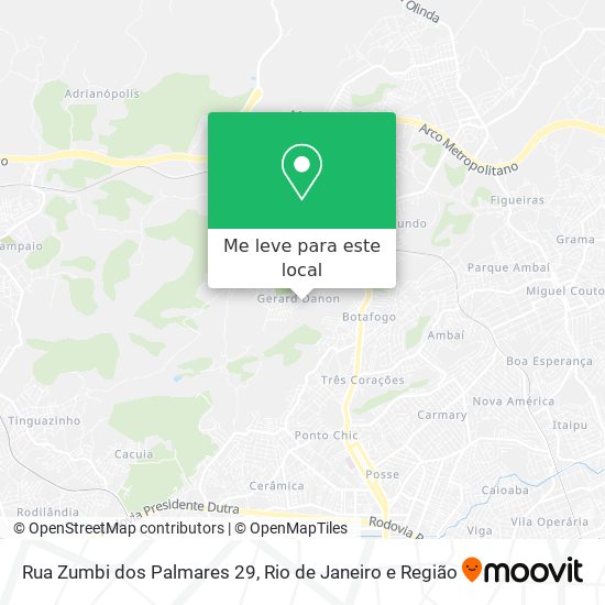 Rua Zumbi dos Palmares 29 mapa