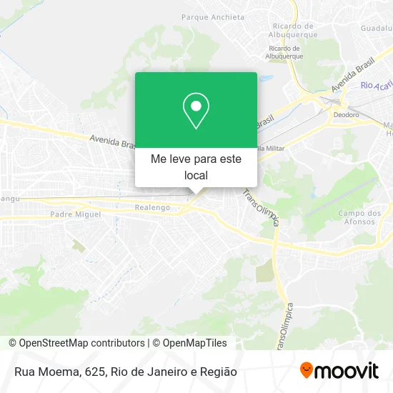 Rua Moema, 625 mapa