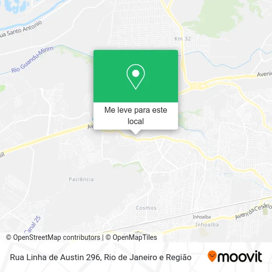 Rua Linha de Austin 296 mapa