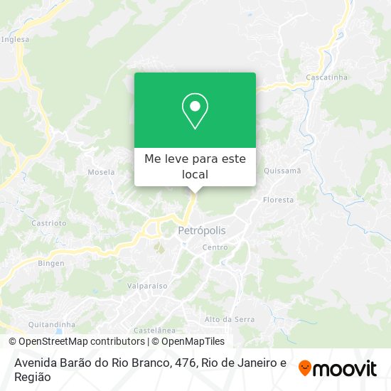 Avenida Barão do Rio Branco, 476 mapa