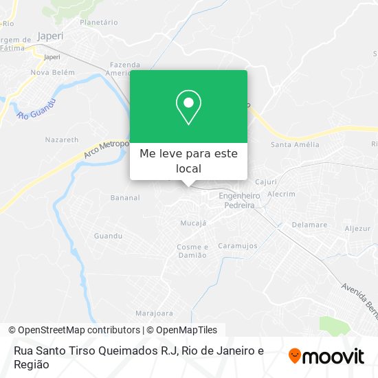 Rua Santo Tirso Queimados R.J mapa