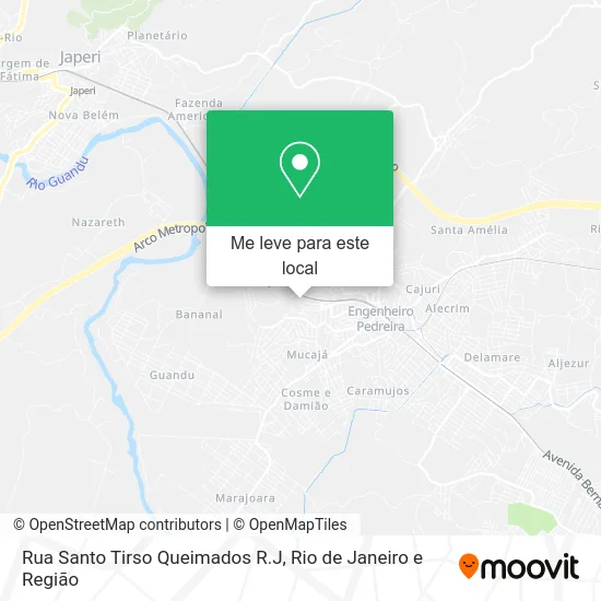 Rua Santo Tirso Queimados R.J mapa