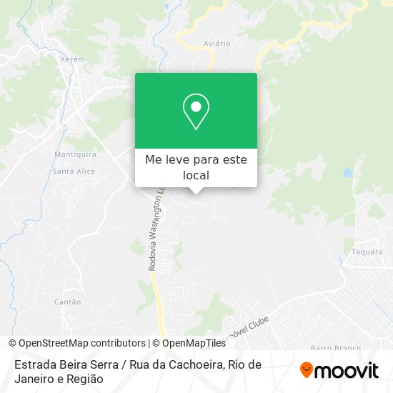 Estrada Beira Serra / Rua da Cachoeira mapa