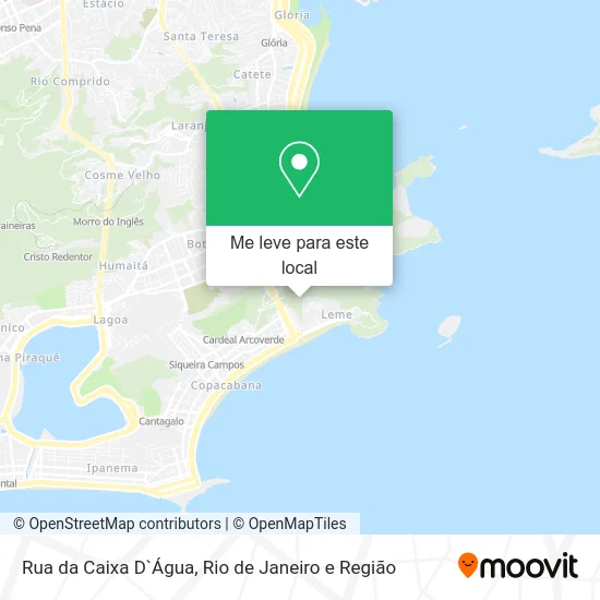 Rua da Caixa D`Água mapa