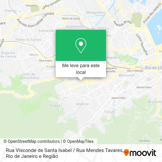 Rua Visconde de Santa Isabel / Rua Mendes Tavares mapa