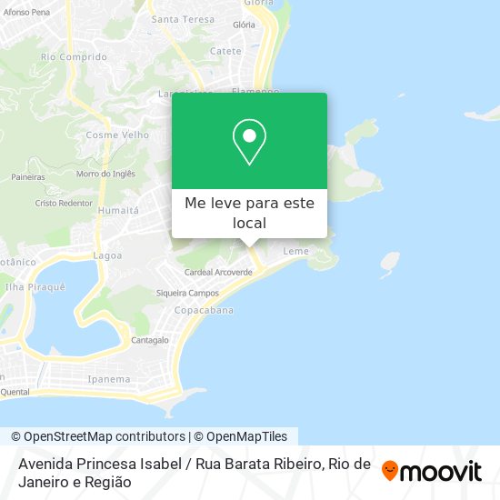 Avenida Princesa Isabel / Rua Barata Ribeiro mapa