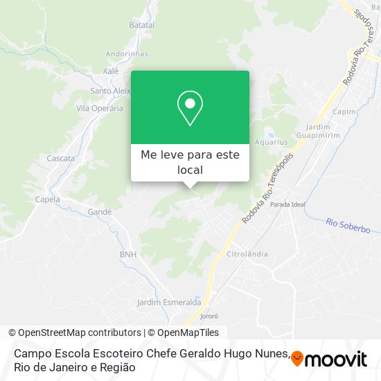 Campo Escola Escoteiro Chefe Geraldo Hugo Nunes mapa