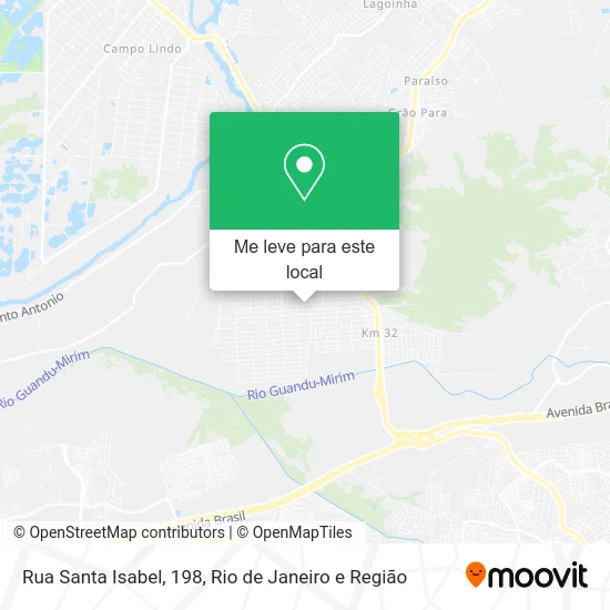 Rua Santa Isabel, 198 mapa