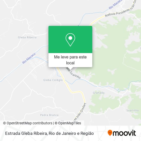 Estrada Gleba Ribeira mapa