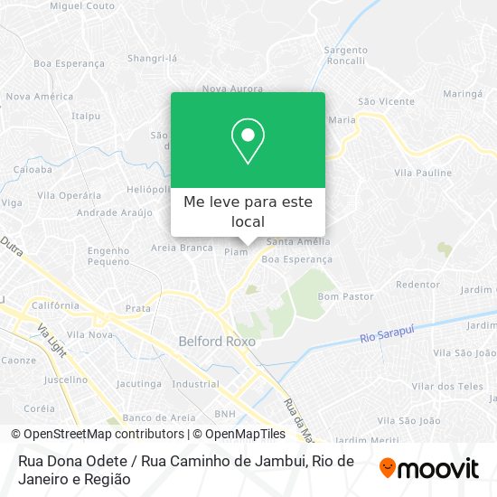 Rua Dona Odete / Rua Caminho de Jambui mapa