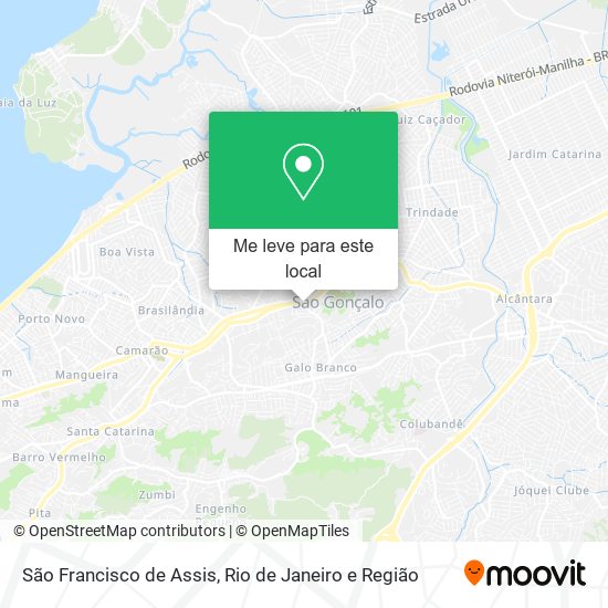 São Francisco de Assis mapa