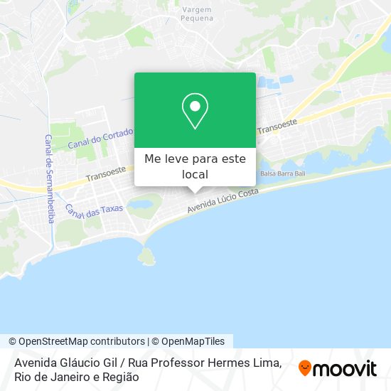 Avenida Gláucio Gil / Rua Professor Hermes Lima mapa