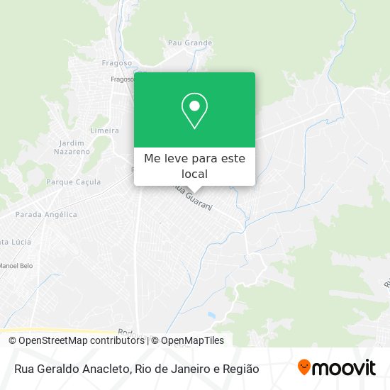 Rua Geraldo Anacleto mapa