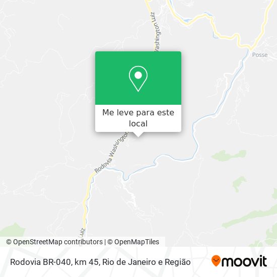 Rodovia BR-040, km 45 mapa
