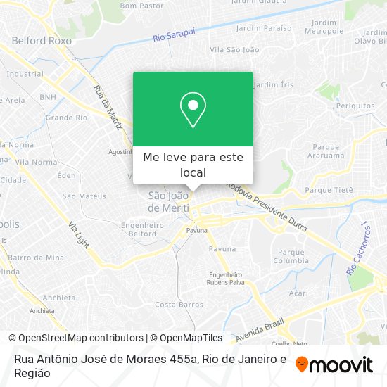 Rua Antônio José de Moraes 455a mapa