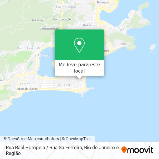 Rua Raul Pompéia / Rua Sá Ferreira mapa