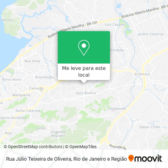 Rua Júlio Teixeira de Oliveira mapa