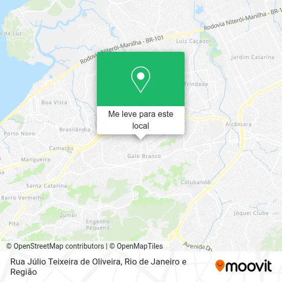 Rua Júlio Teixeira de Oliveira mapa
