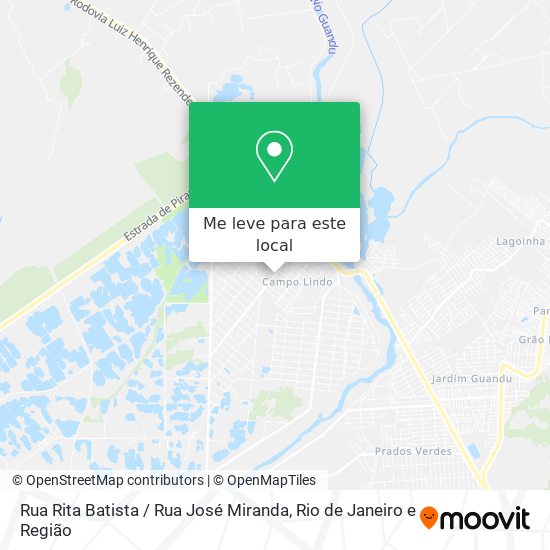 Rua Rita Batista / Rua José Miranda mapa