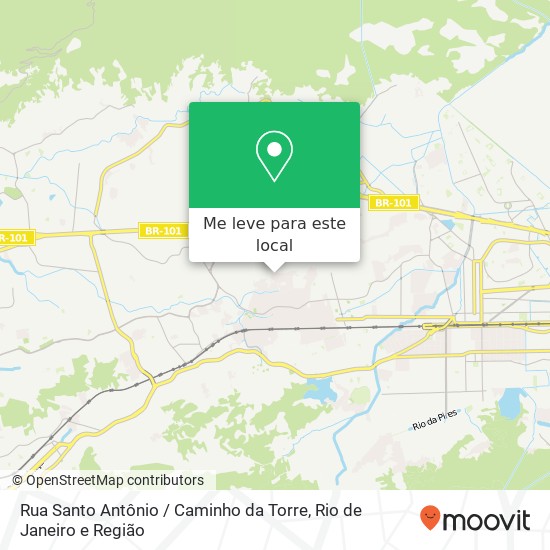 Rua Santo Antônio / Caminho da Torre mapa