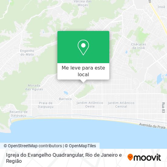 Igreja do Evangelho Quadrangular mapa