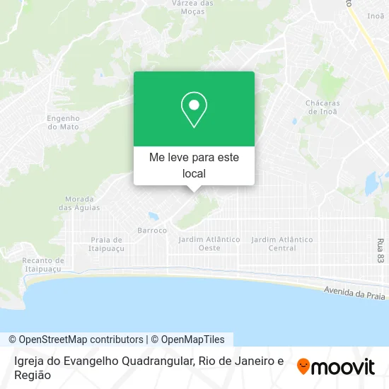 Igreja do Evangelho Quadrangular mapa