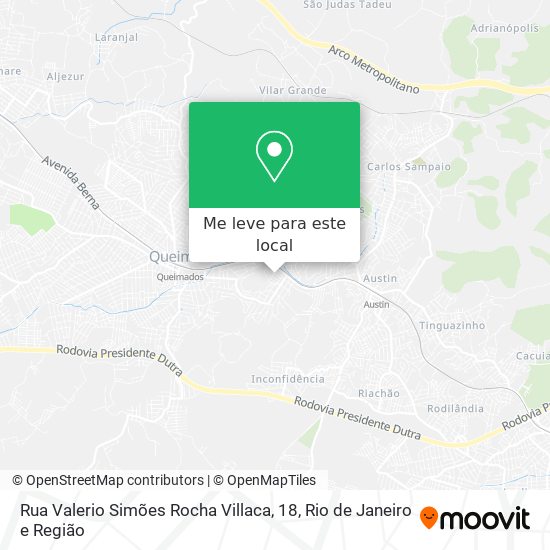 Rua Valerio Simões Rocha Villaca, 18 mapa