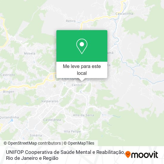 UNIFOP Cooperativa de Saúde Mental e Reabilitação mapa
