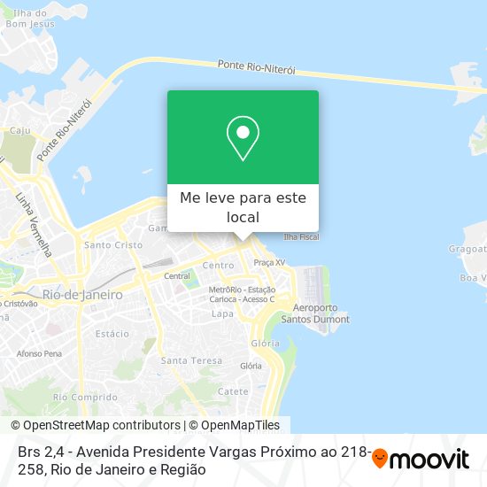 Brs 2,4 - Avenida Presidente Vargas Próximo ao 218-258 mapa