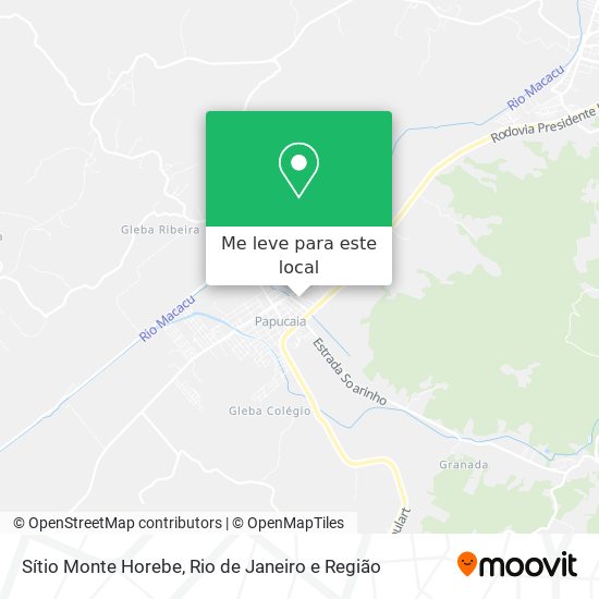 Sítio Monte Horebe mapa