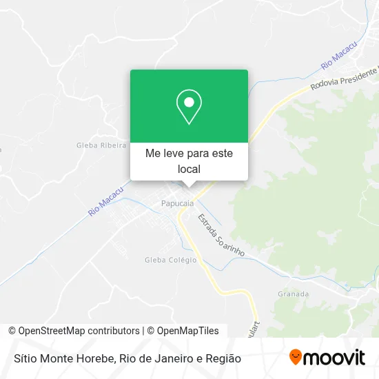 Sítio Monte Horebe mapa