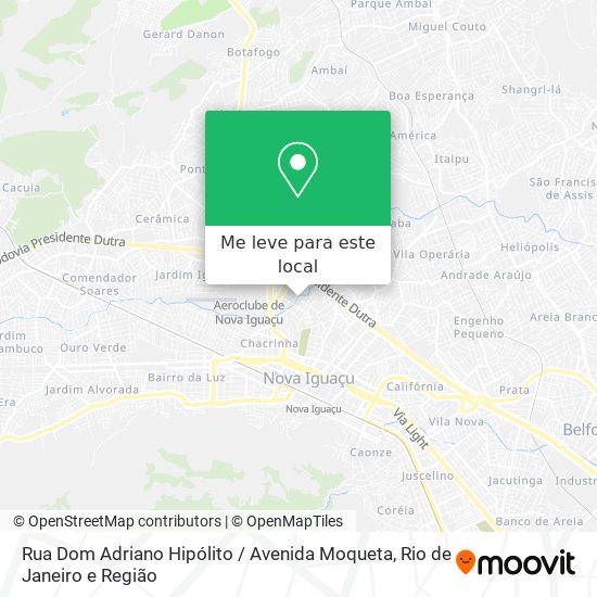 Rua Dom Adriano Hipólito / Avenida Moqueta mapa