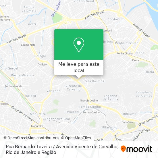 Rua Bernardo Taveira / Avenida Vicente de Carvalho mapa