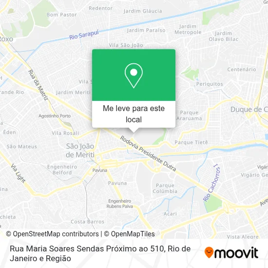 Rua Maria Soares Sendas Próximo ao 510 mapa